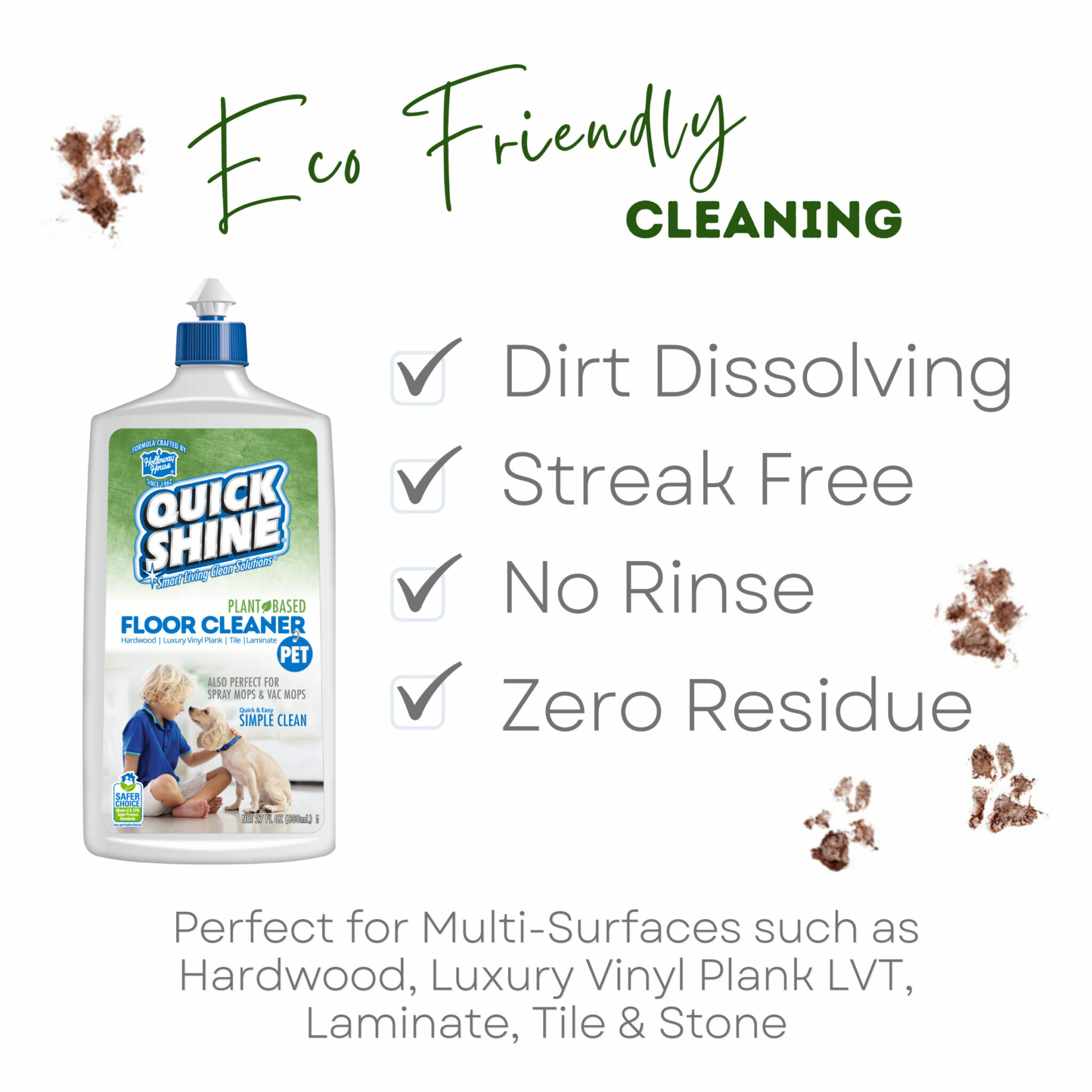 Quick Shine ® PlantBased PET Floor Cleaner (2 PACK) Quick Shine Floors