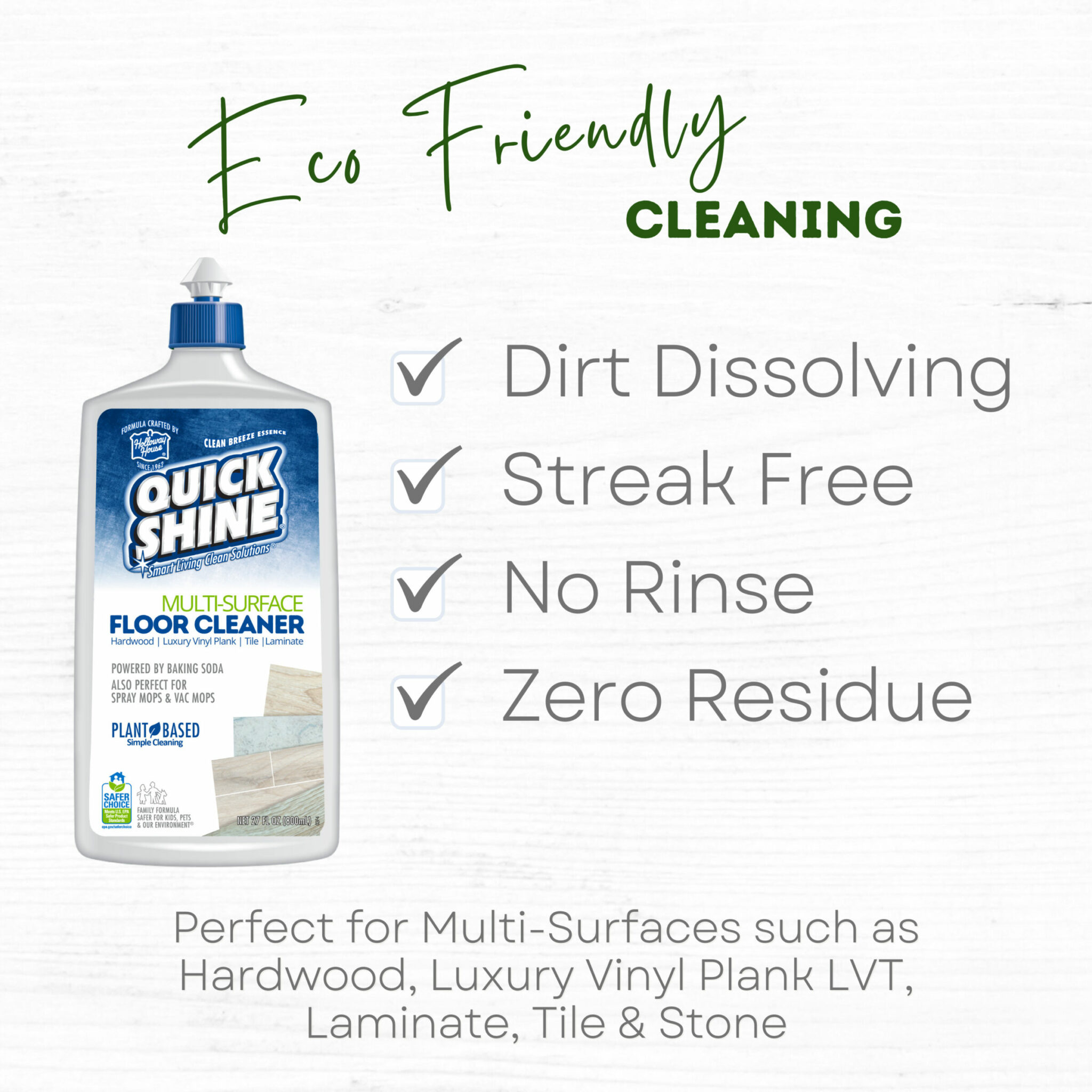 Quick Shine ® MultiSurface Floor Cleaner Quick Shine Floors