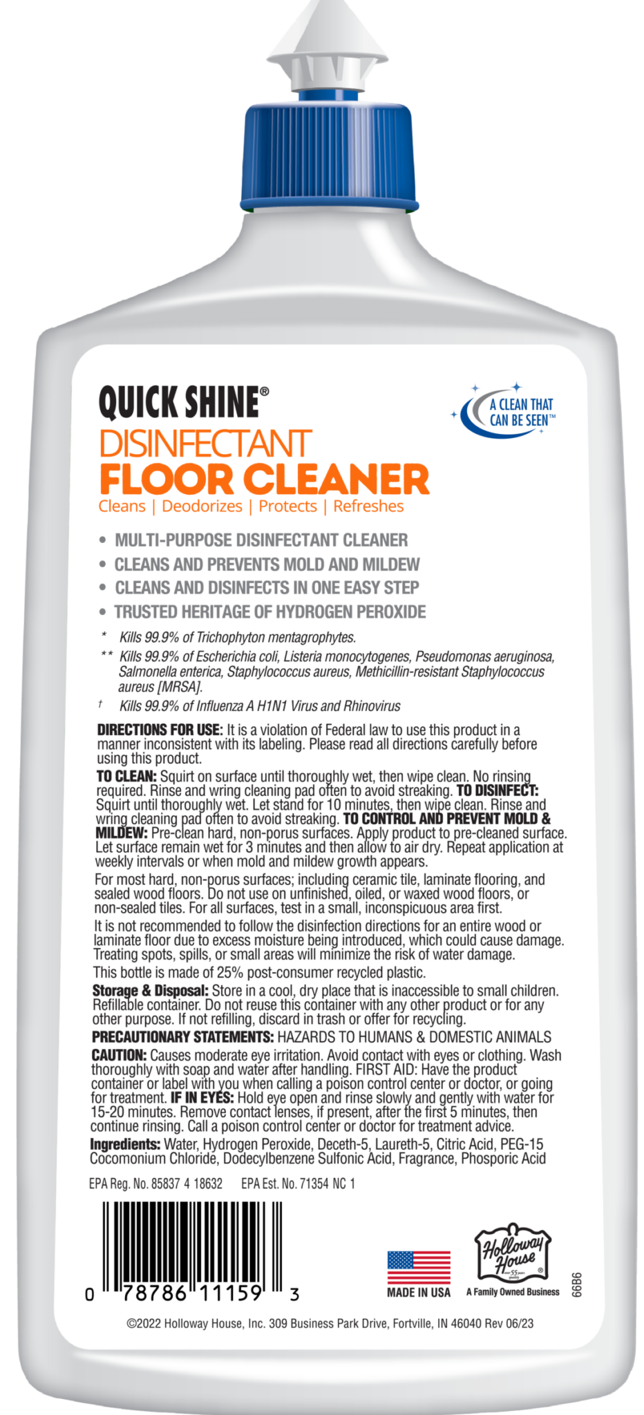 Quick Shine ® Disinfectant Floor Cleaner Quick Shine Floors